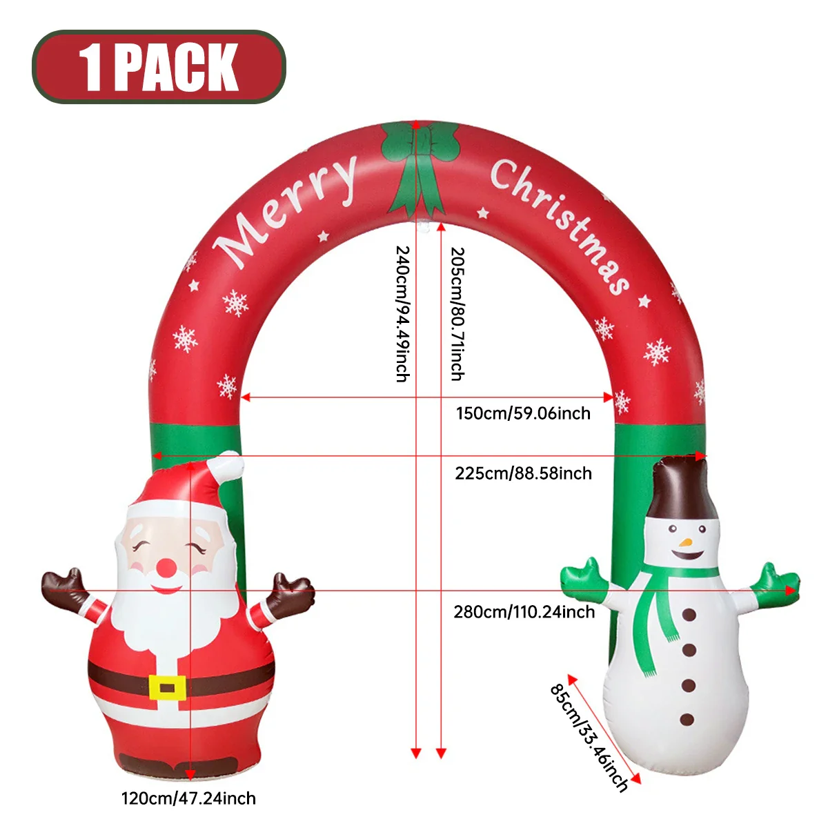 Santa Claus Inflatable Christmas Archway Decoration - Image 7