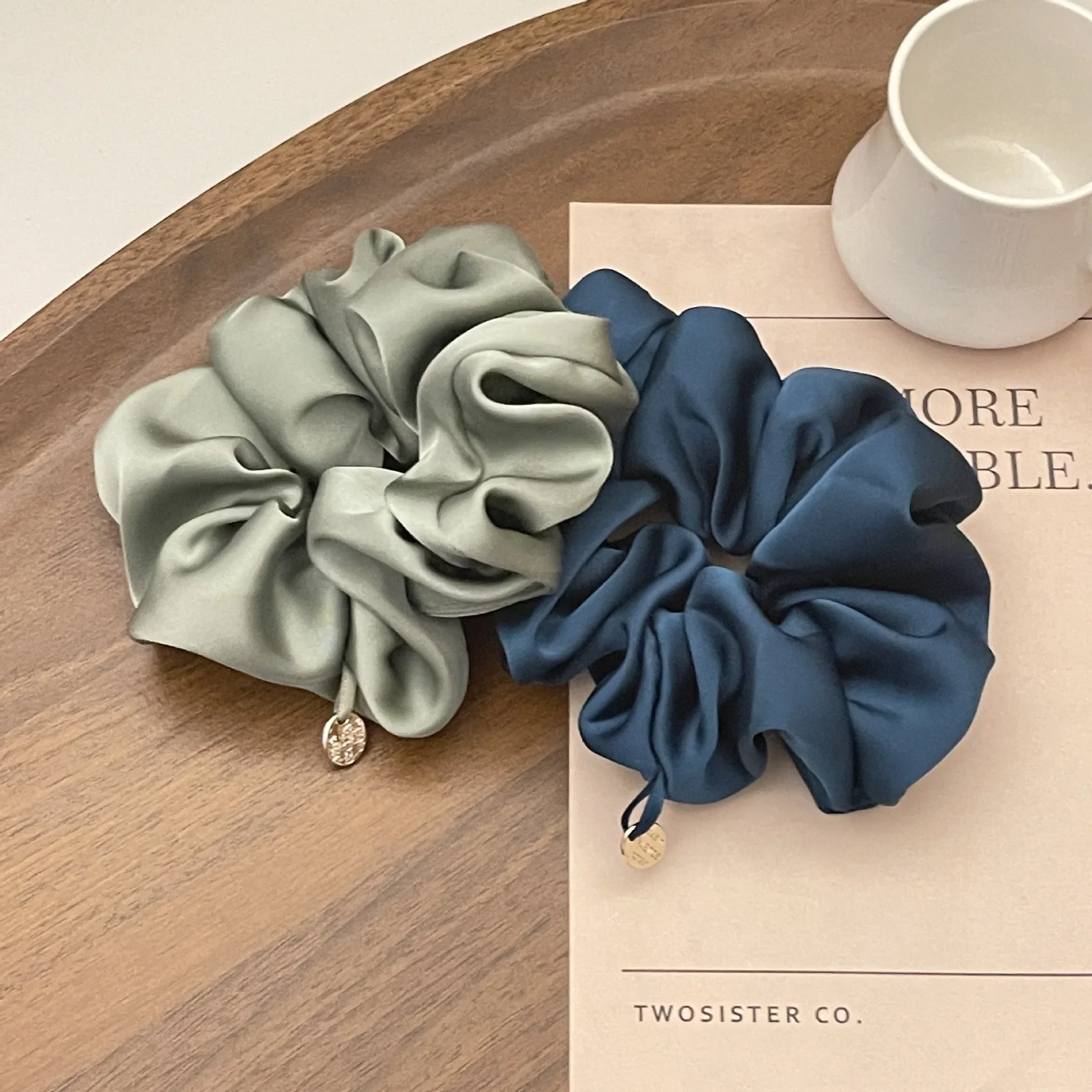 Satin Silk Hair Scrunchies - Image 2