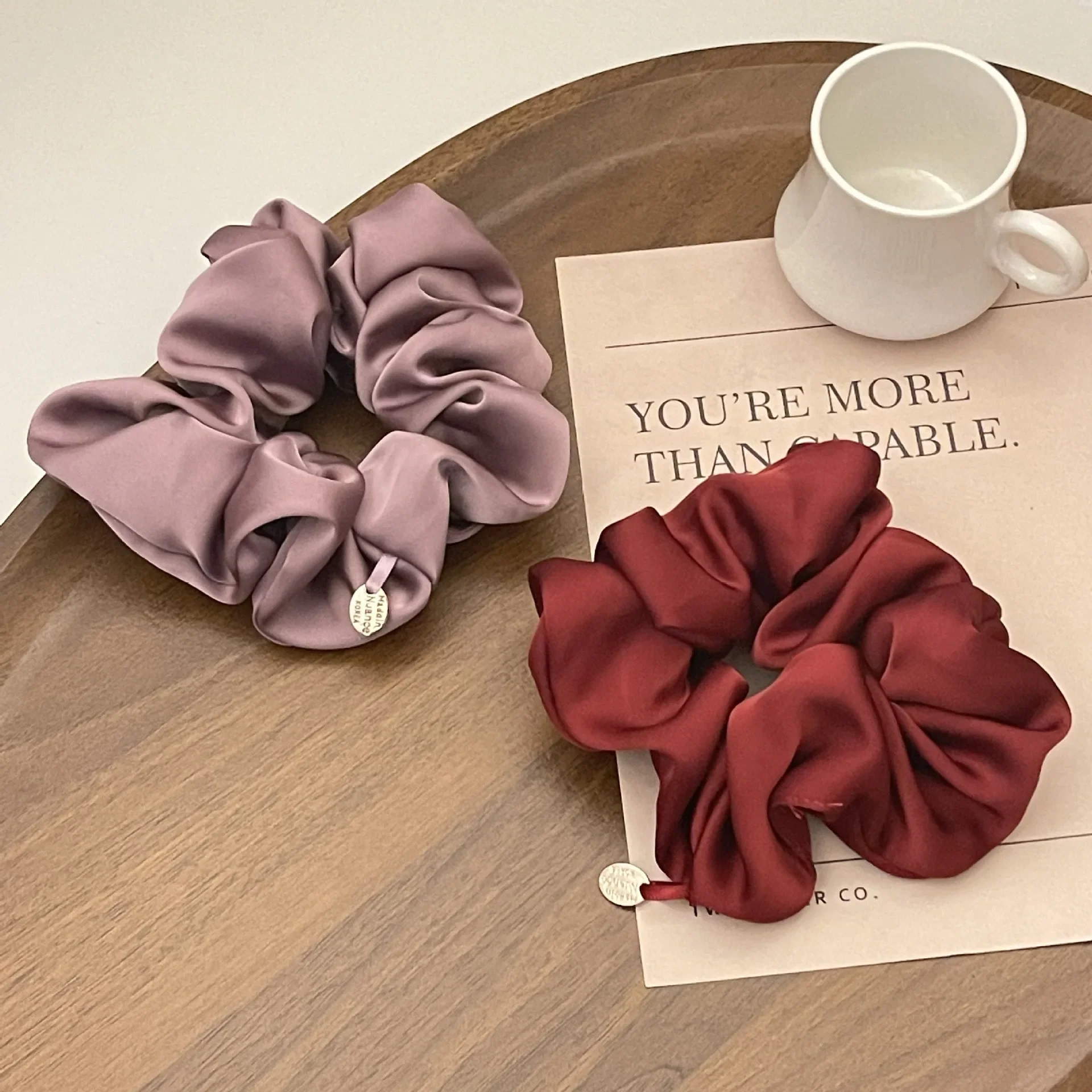 Satin Silk Hair Scrunchies - Image 3