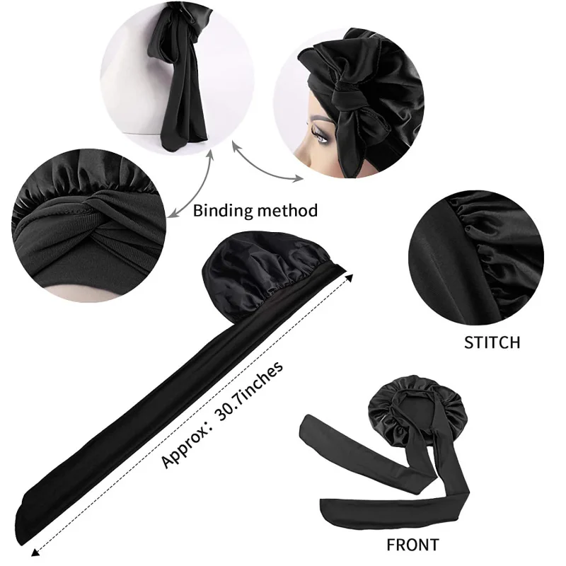 Satin Sleeping Hair Care Bonnet - Image 5
