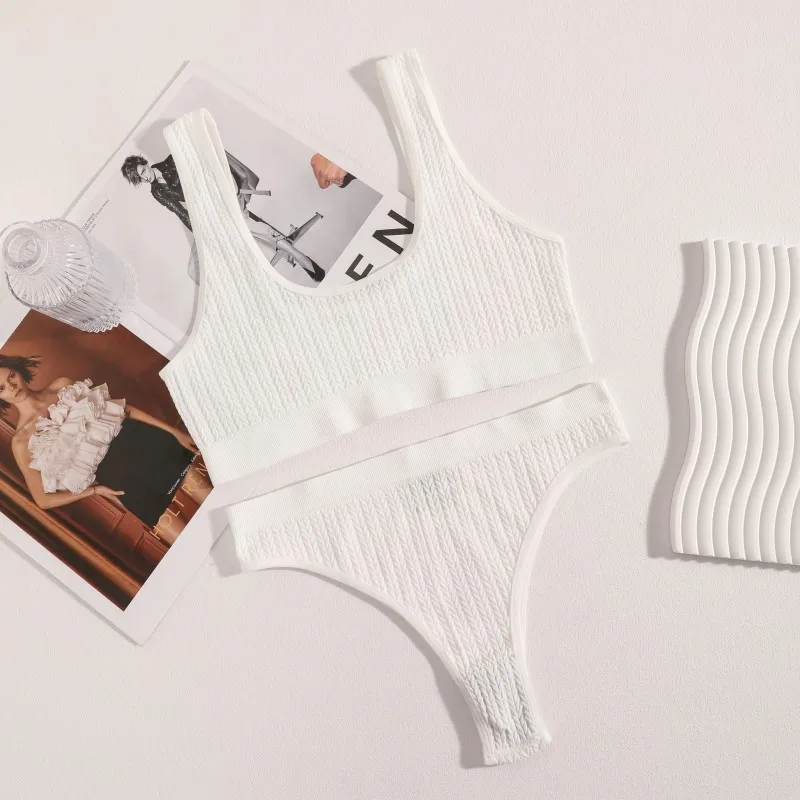 Seamless Ribbed Bra Set - Image 12