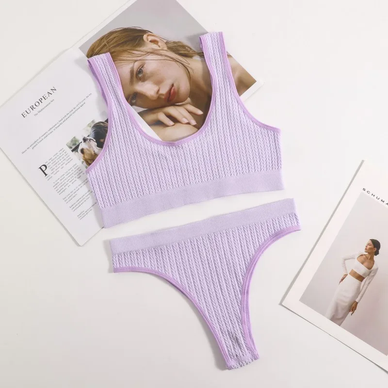 Seamless Ribbed Bra Set - Image 6