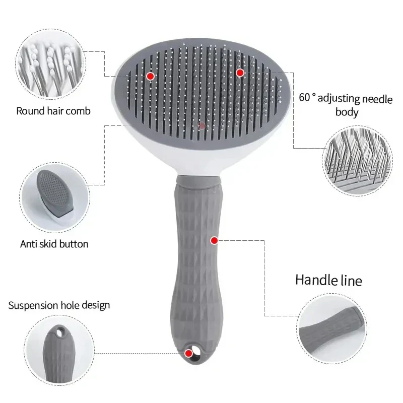 Self-Cleaning Pet Grooming Brush – Hair Remover Comb for Dogs & Cats - Image 5