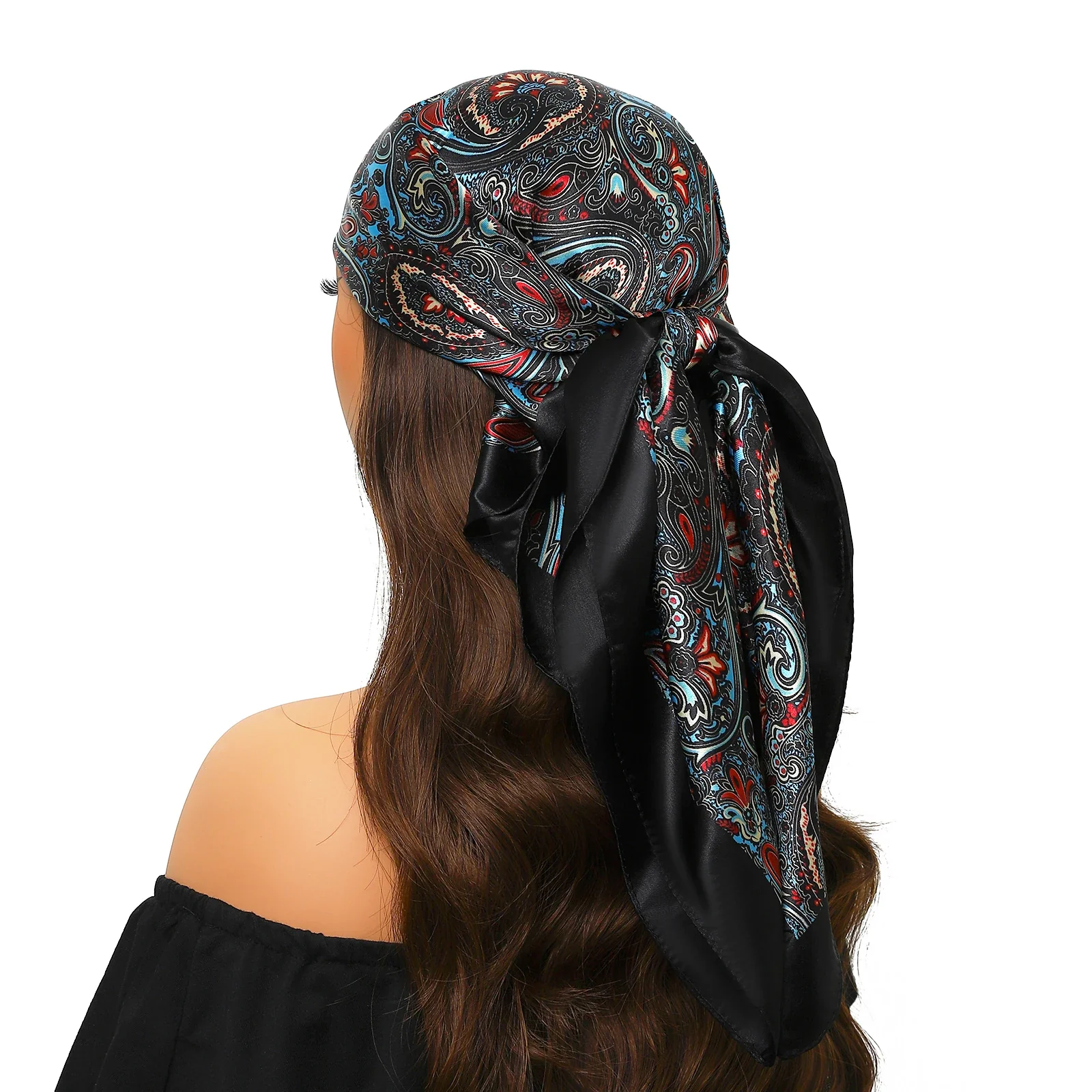 Silk Satin Square Head Scarf - Image 5
