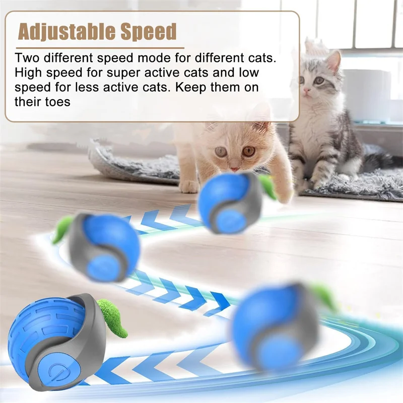 Smart Automatic Cat Toy Ball – USB Rechargeable Interactive - Image 5