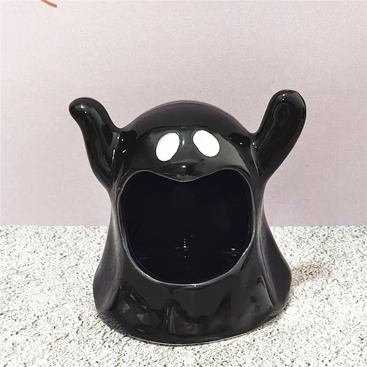 Halloween Ghost Festival Ceramic Craft Ornament Candle holder - Image 2