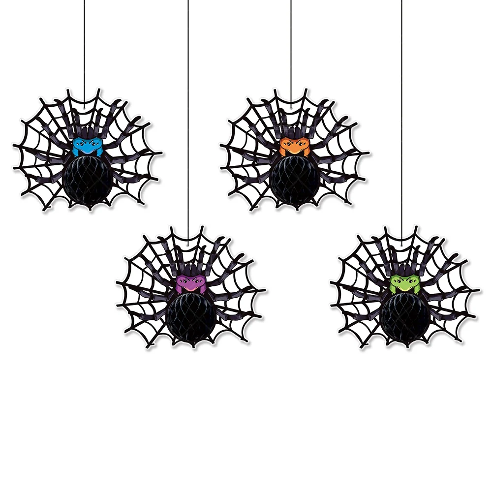 Spider Bat Honeycomb Ball Hanging Ornament Pendant - Image 10