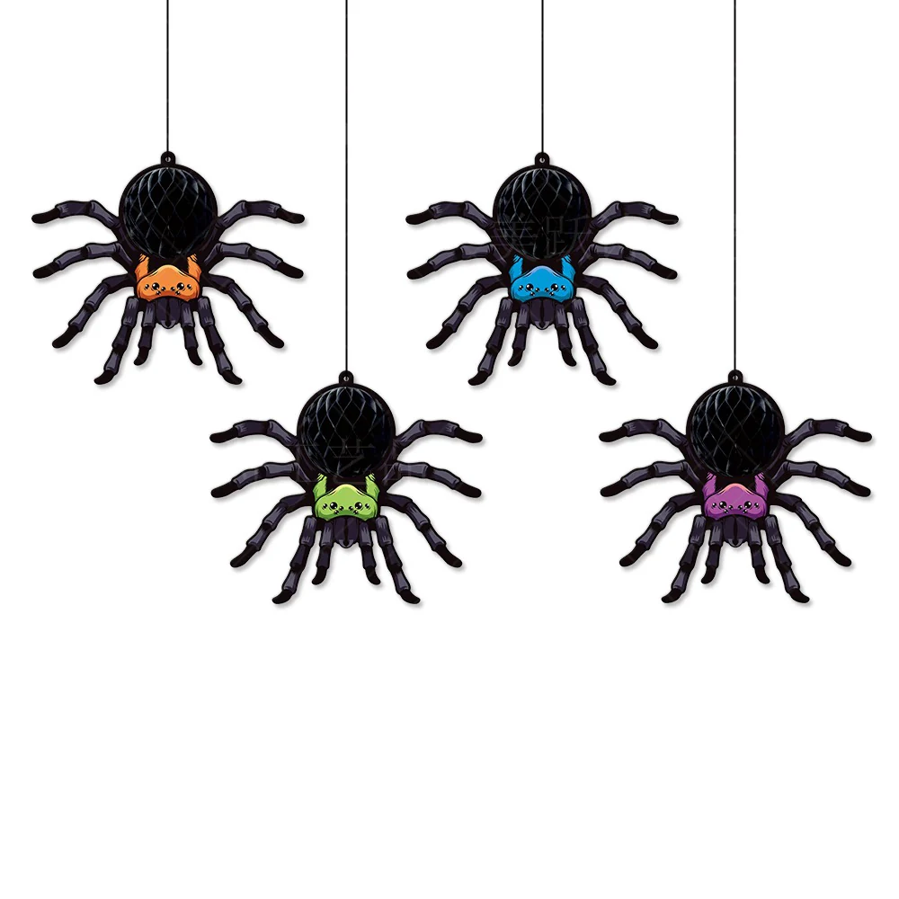 Spider Bat Honeycomb Ball Hanging Ornament Pendant - Image 9