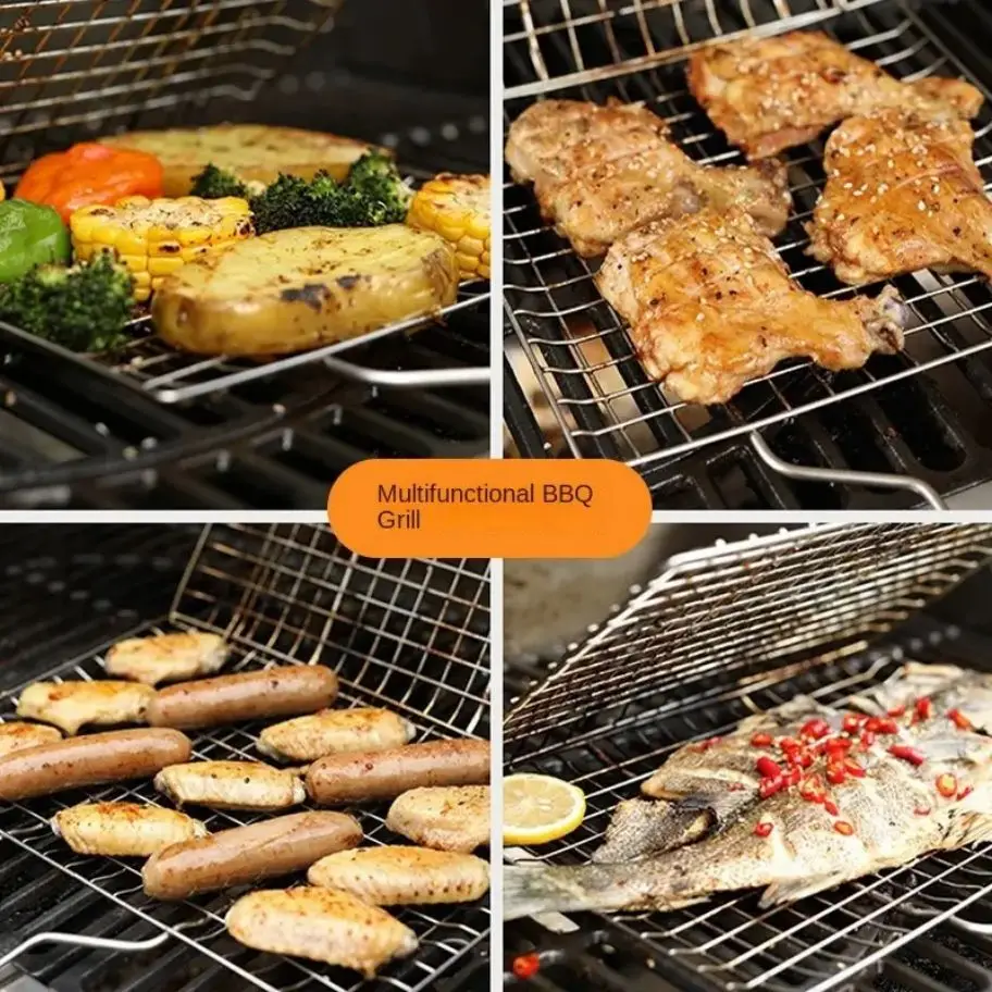 Stainless Steel Non-Stick BBQ Basket - Image 2