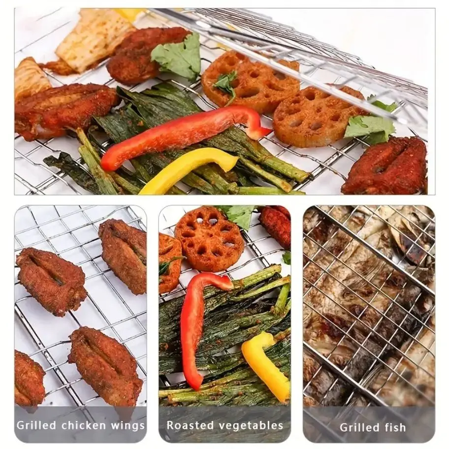 Stainless Steel Non-Stick BBQ Basket - Image 3