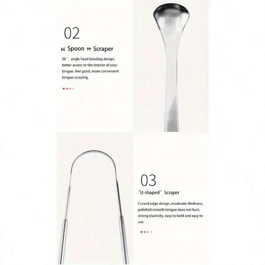 Stainless Steel Tongue Scraper Set with Storage Box - Image 5