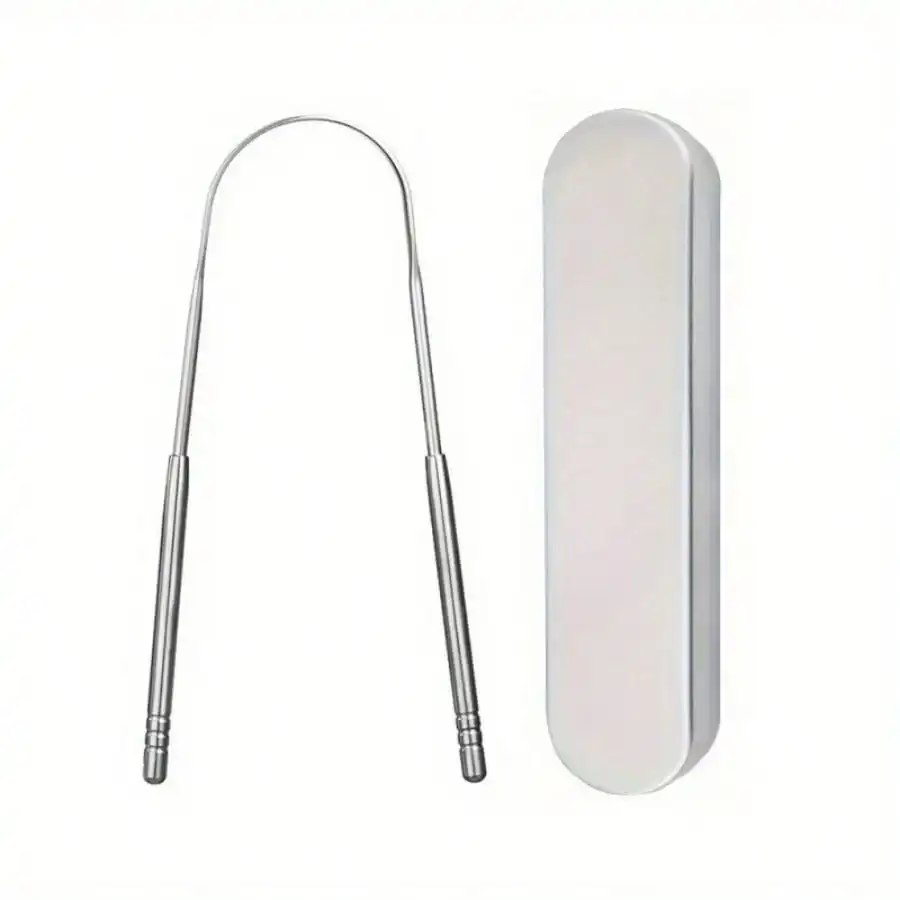 Stainless Steel Tongue Scraper Set with Storage Box - Image 7