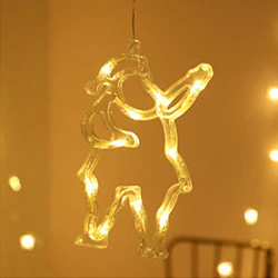 Star String Lights LED Christmas Curtain Lights Indoor Bedroom Home Party Decoration Snowman Christmas Tree Holiday Lights - Image 11
