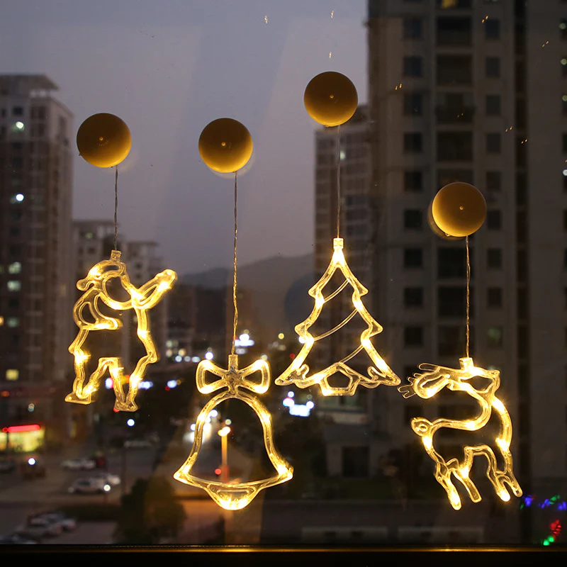 Star String Lights LED Christmas Curtain Lights Indoor Bedroom Home Party Decoration Snowman Christmas Tree Holiday Lights - Image 5