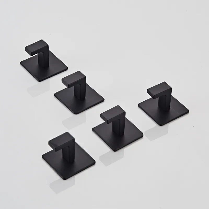 Stylish Black Self-Adhesive Wall Hooks - Image 4