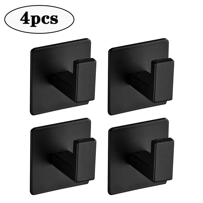 Stylish Black Self-Adhesive Wall Hooks - Image 6