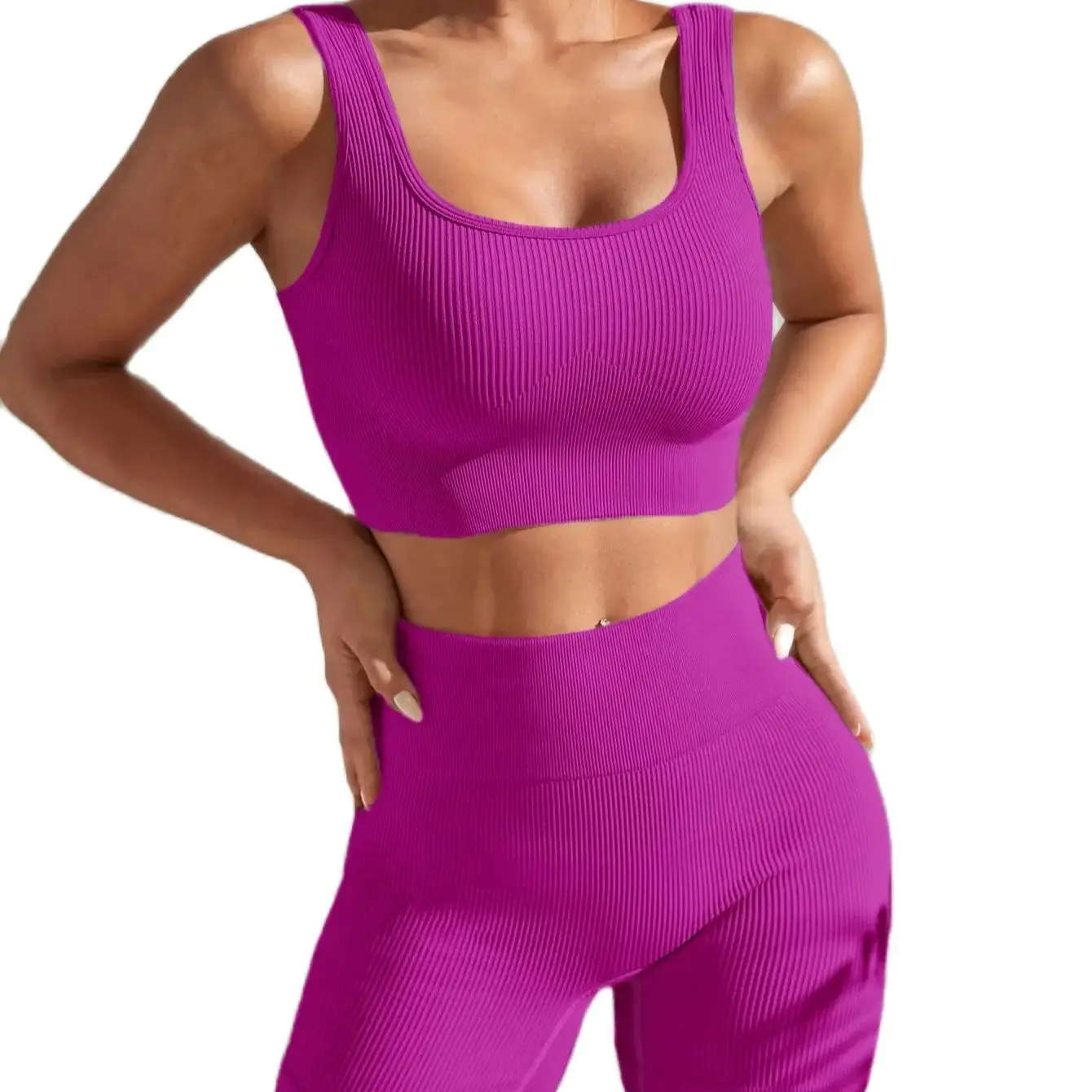 Stylish Seamless Exercise Body-Tight Fitness Set - Image 10