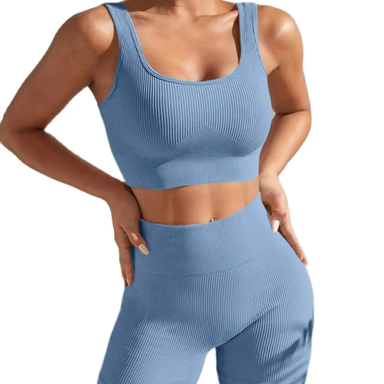 Stylish Seamless Exercise Body-Tight Fitness Set - Image 12