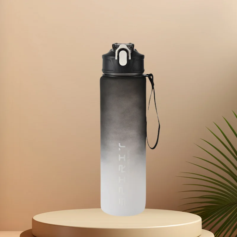 Time-Marked Sports Water Bottle with Straw - Image 12