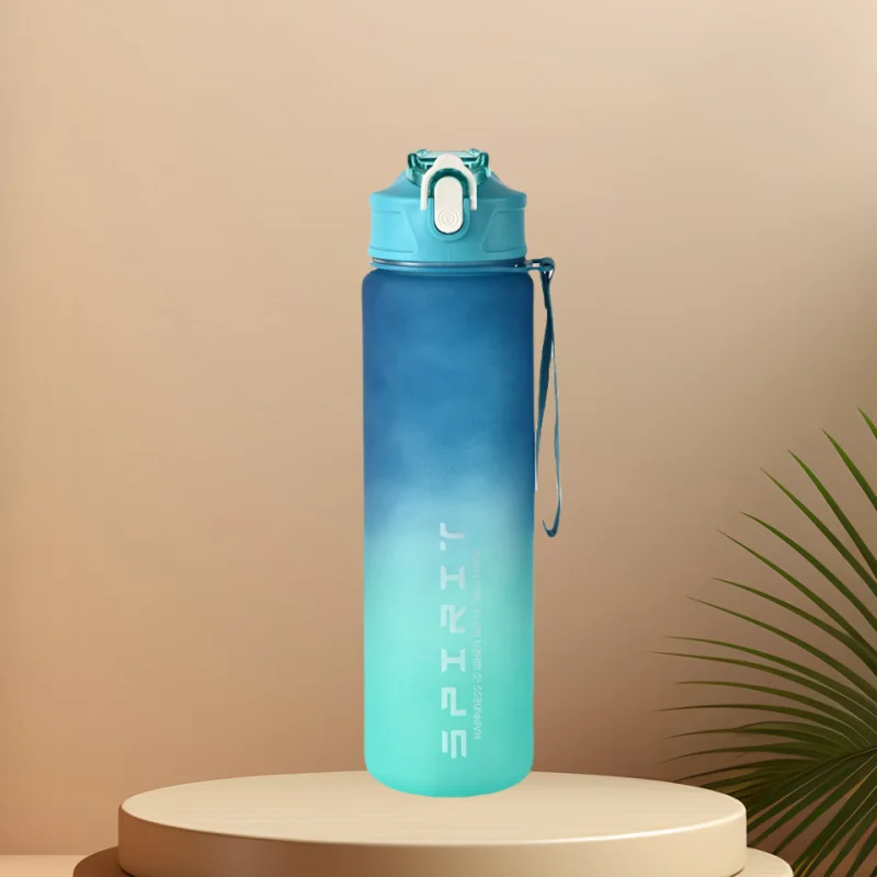 Time-Marked Sports Water Bottle with Straw - Image 17