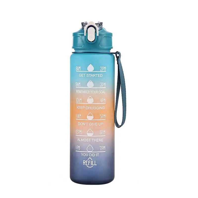 Time-Marked Sports Water Bottle with Straw - Image 9