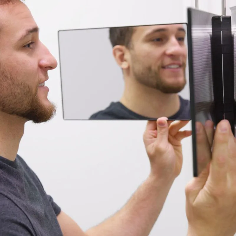 Tri-Fold LED Mirror – 3-Way Adjustable Mirror for Self Haircuts & Makeup Application - Image 4