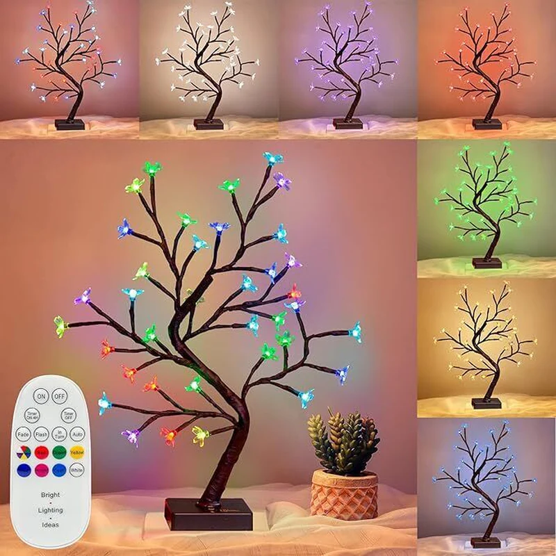 Vanthylit Multicolour Cherry Blossom Tree Light Up, 36 LED