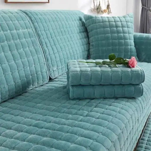 Velvet Sofa Cover - Image 7