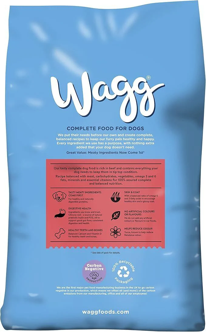 Wagg Complete Adult Dog Dry Food Meaty Goodness Beef & Veg 12Kg - Image 2