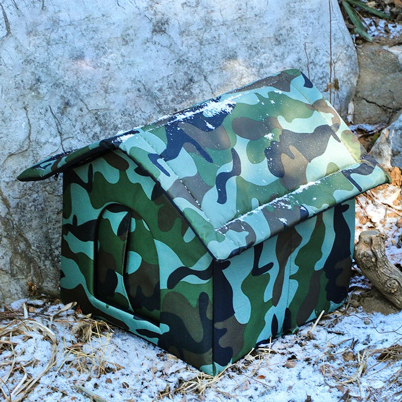 Waterproof Outdoor Cat House – Foldable & Warm Pet Cave Bed for Cats & Small Dogs - Image 2