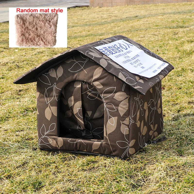 Waterproof Outdoor Cat House – Foldable & Warm Pet Cave Bed for Cats & Small Dogs - Image 8