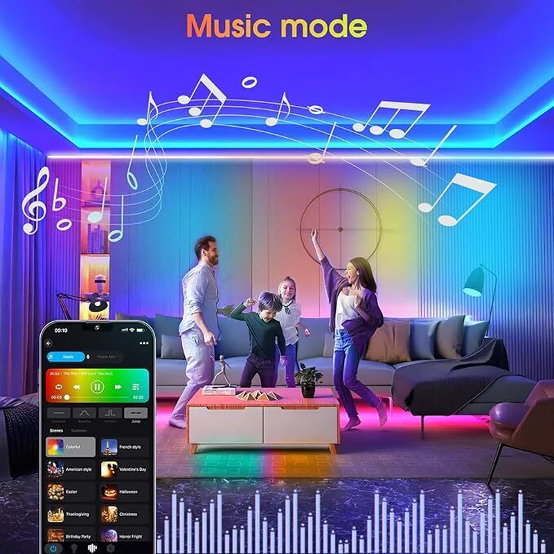 Wifi Smart LED Strip 10M,Colour Changing LED Tape Lights - Image 6